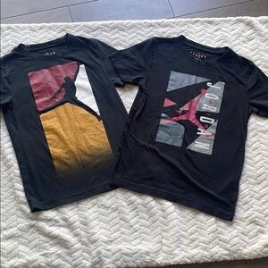 Jordan Kids' Black Graphic T-Shirts Lot (2)